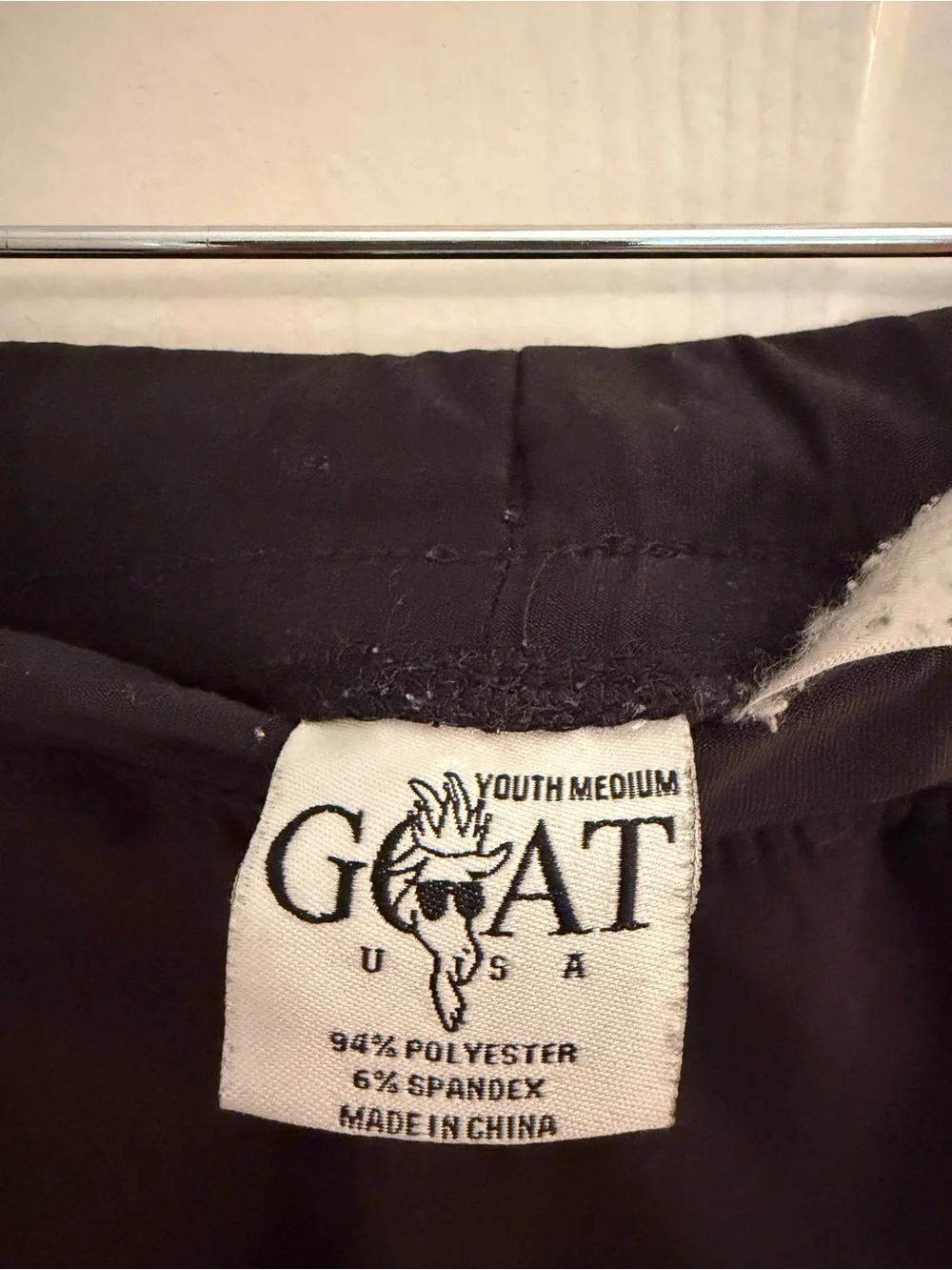 Boys Black Athletic Shorts with Blue Goat Graphic